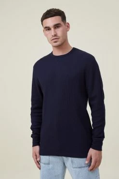 Cotton On Men Textured Long Sleeve Tshirt