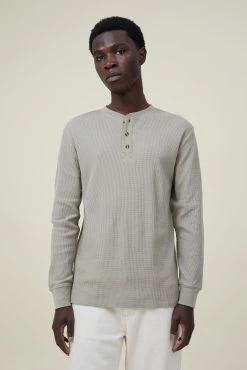 Cotton On Men Textured Long Sleeve Tshirt