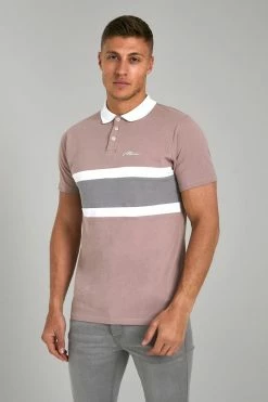 Slim Man Signature Colour Block Pique Polo