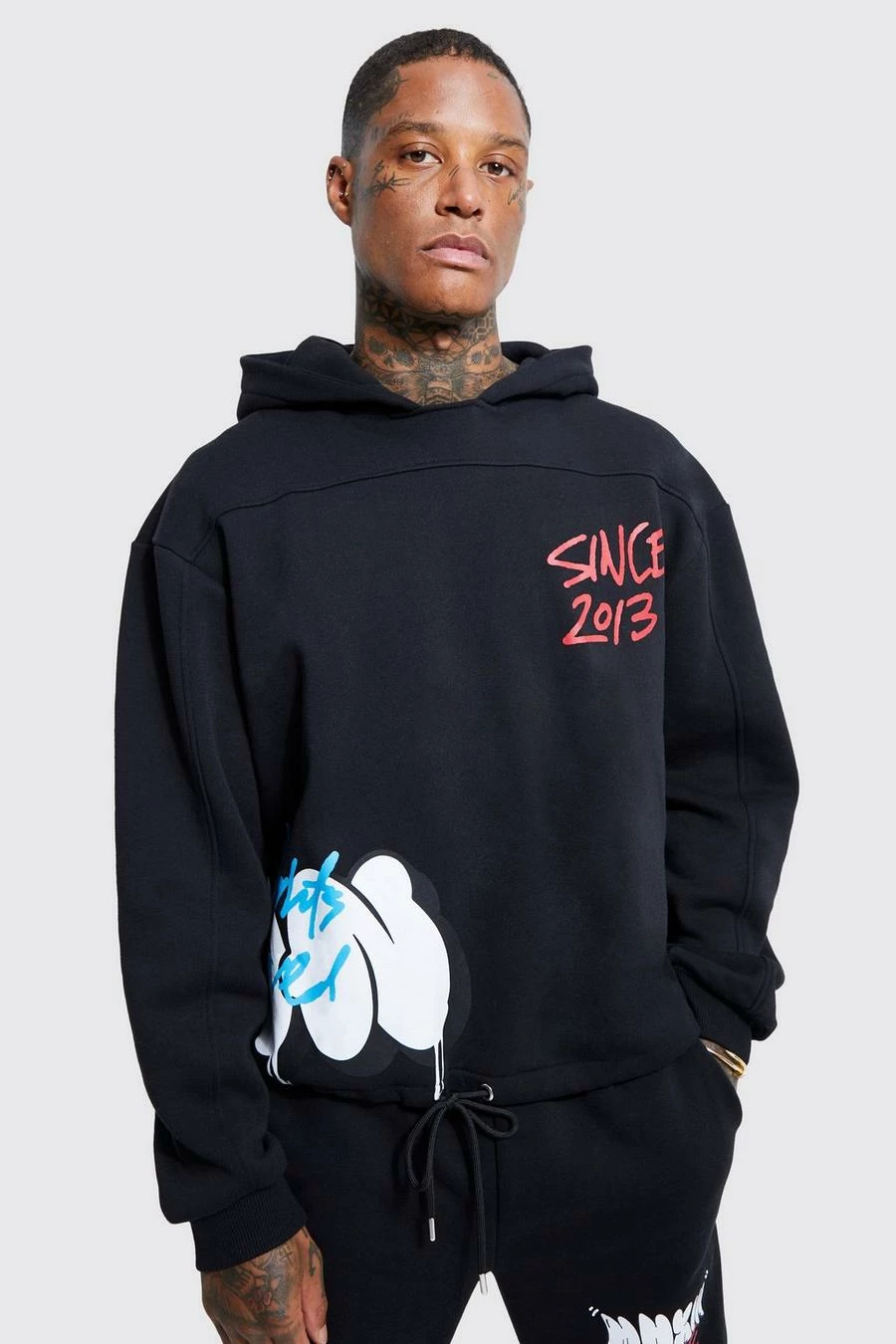 Boxy Fit Bubble Graffiti Hoodie 1 Boxy Fit Bubble Graffiti Hoodie