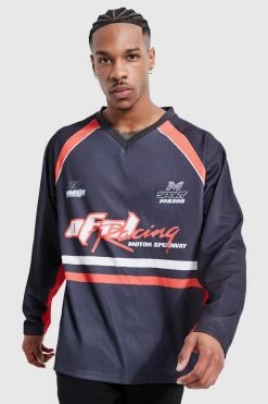 Mesh Motor V Neck T-shirt