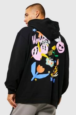 Oversized Doodle Ofcl Graphic Hoodie
