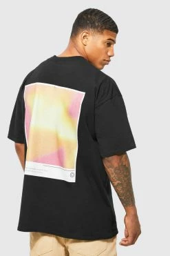 Oversized Extended Neck Heat Graphic T-shirt