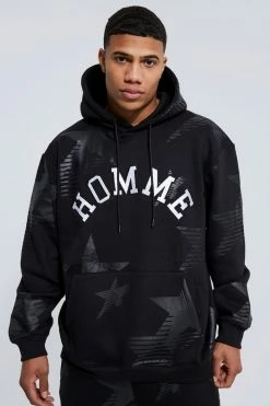 Oversized Homme Star Hoodie