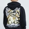 Oversized Homme Teddy Graphic Hoodie