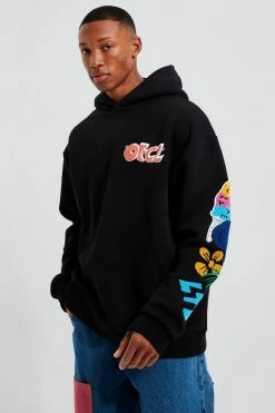 Oversized Hoodie With Sleeve Applique