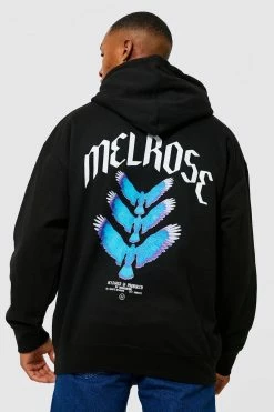 Oversized Melrose Back Print Hoodie