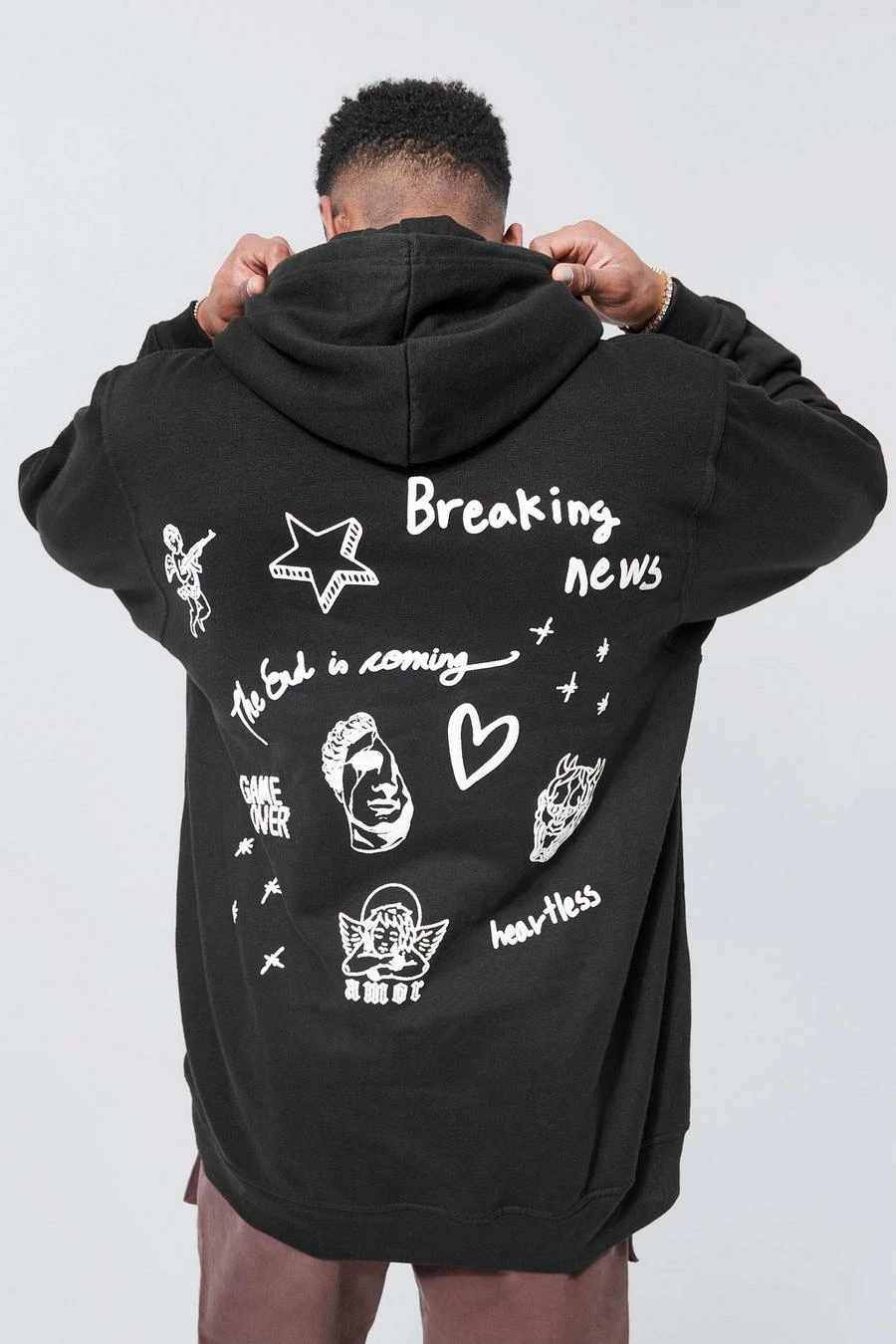 Oversized Multi Print Hoodie 1 Oversized Multi Print Hoodie