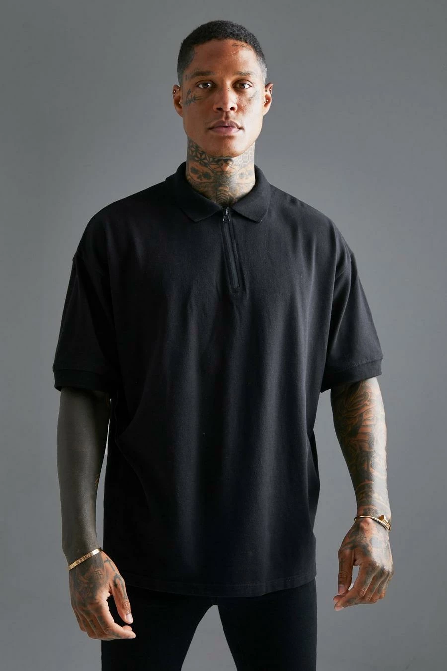 Oversized Pique Polo 1 Oversized Pique Polo