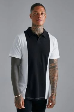 Pique Revere Colour Block Polo
