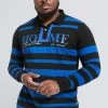 Plus Long Sleeve Homme Stripe Polo