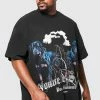 Plus Oversized Rottweiler Graphic T-shirt