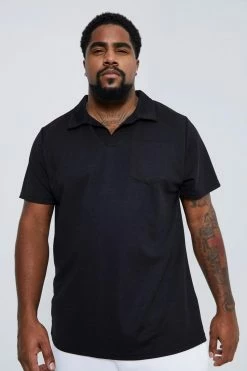 Plus Slim Fit Mesh Polo Top