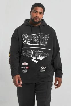 Plus Speed Moto Printed Hoodie