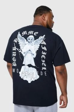Plus Statue Back Graphic T-shirt