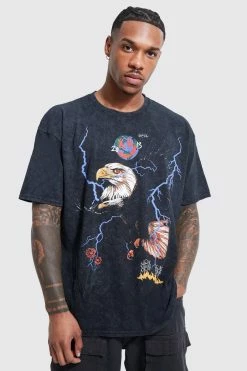 Oversized Acid Wash Graphic T-shirt