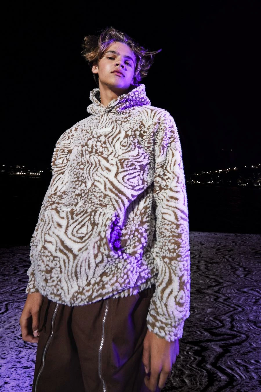 Brushed Paisley Print Hoodie 1 Brushed Paisley Print Hoodie