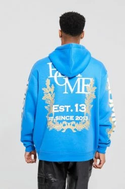 Oversized Homme Embroidered Hoodie