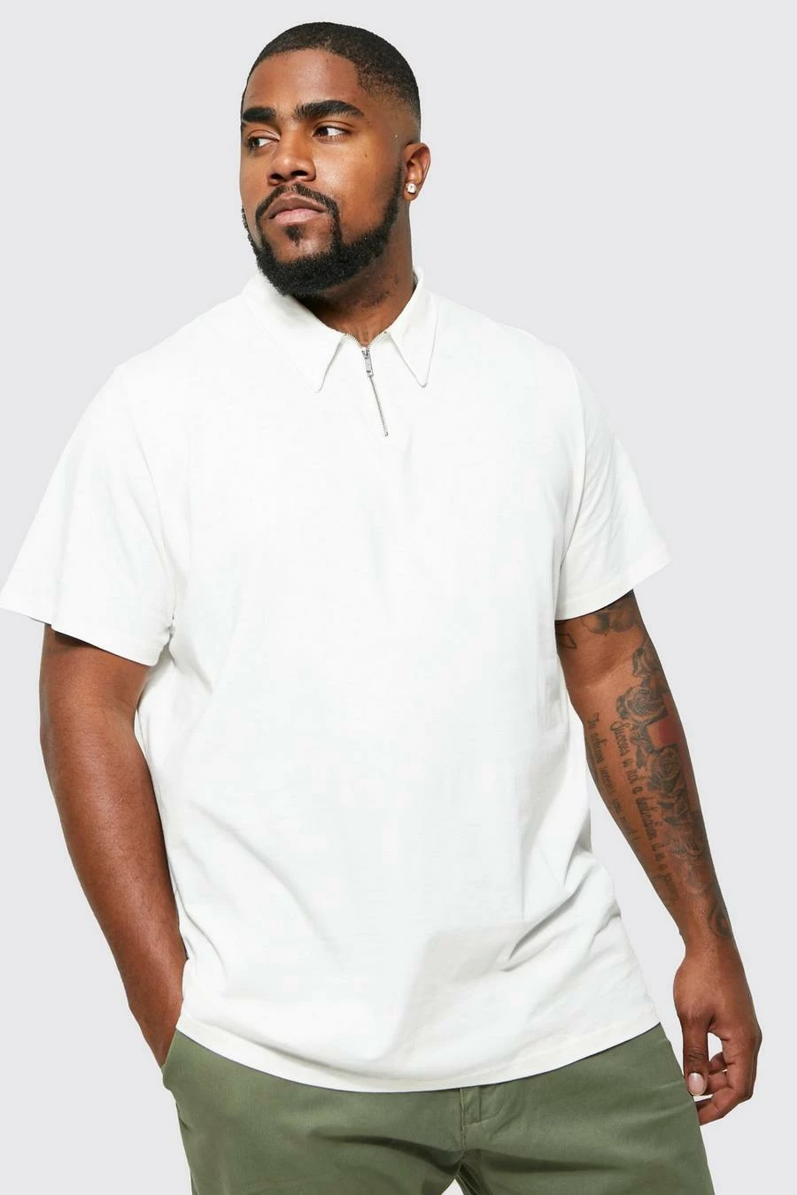 Plus Premium Fit Zip Polo 1 Plus Premium Fit Zip Polo