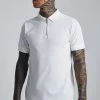 Slim Fit Zip Pique Polo