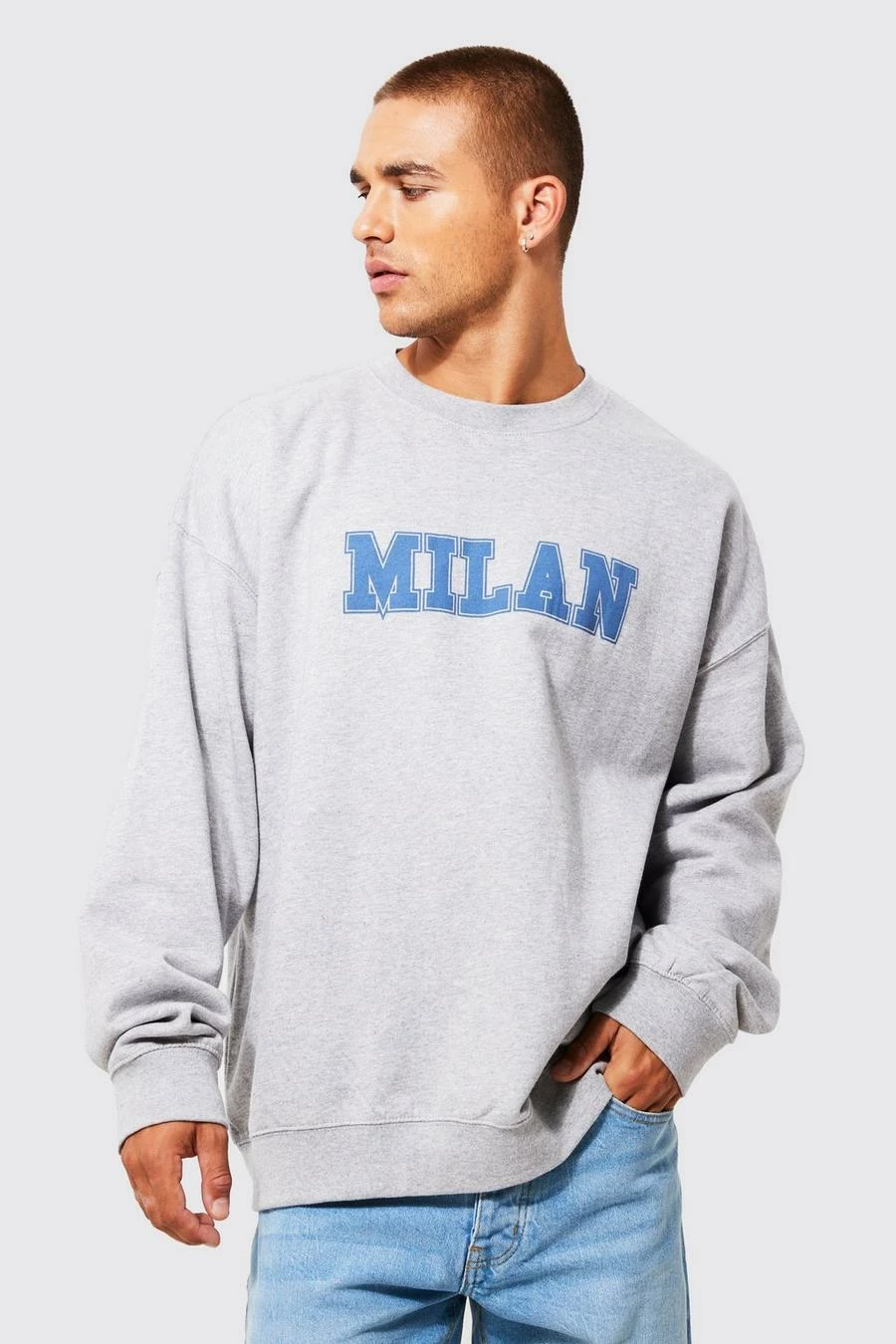Oversized Milan Varsity Graphic Sweatshirt 1 Oversized Milan Varsity Graphic Sweatshirt