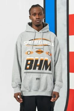 Oversized Speed Chaser Moto Print Hoodie