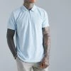 Slim Fit Velour Zip Neck Polo