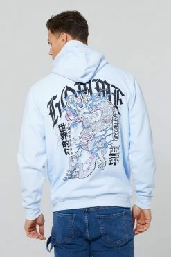 Tall Overdye Dragon Back Graphic Hoodie