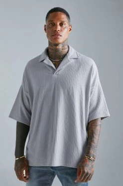 Chian Sticthed Oversized Revere Polo