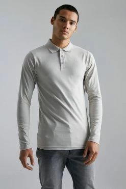 Long Sleeve Muscle Fit Polo