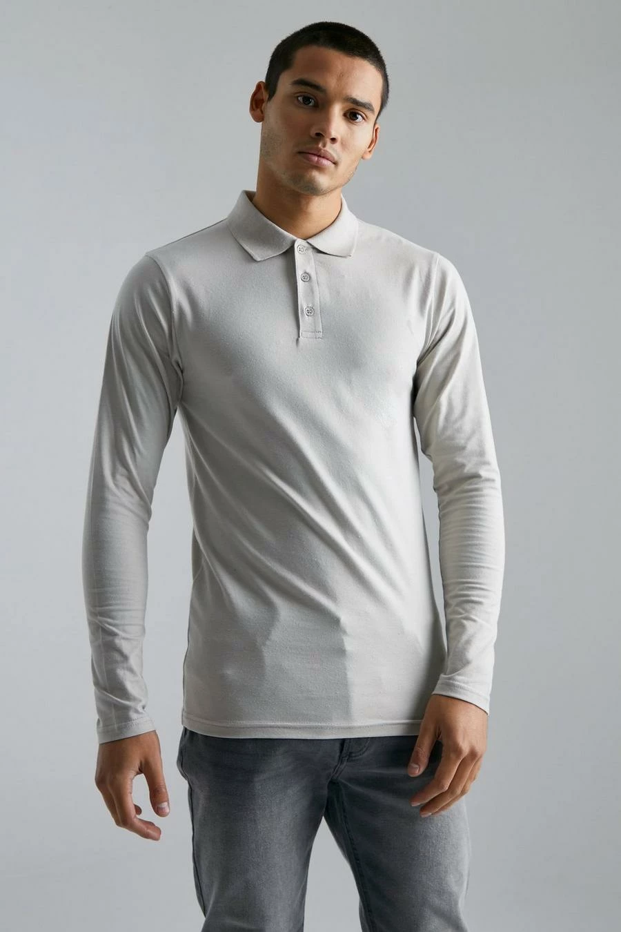 Long Sleeve Muscle Fit Polo 1 Long Sleeve Muscle Fit Polo