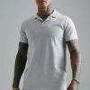 Slim Fit Revere Button Jacquard Polo