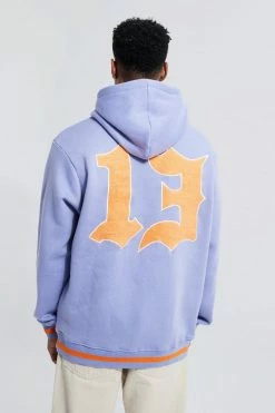 Oversized Tipping Varsity Graphic Hoodie