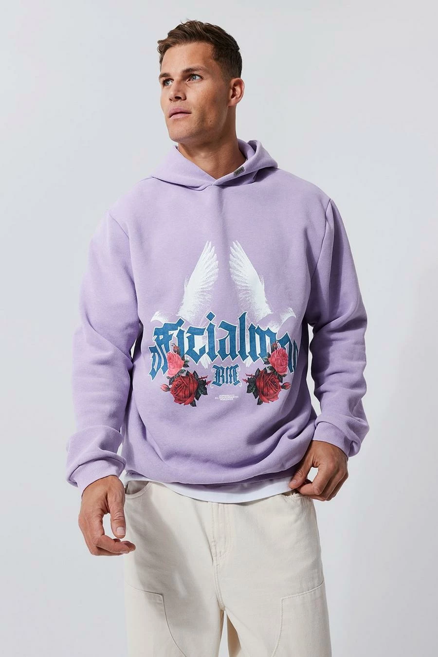 Tall Regular Dove Graphic Acid Wash Hoodie 1 Tall Regular Dove Graphic Acid Wash Hoodie