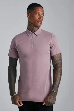 Smart Interlock Zip Neck Polo
