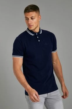 Slim Fit Man Signature Tipped Pique Polo