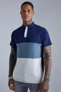 Slim Fit Colour Block Polo