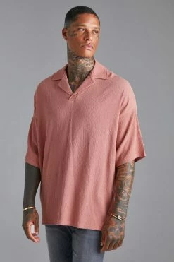 Crinkle Oversized Revere Polo