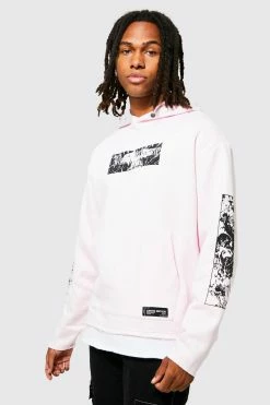 Oversized Faux Layer Graphic Hoodie