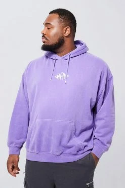 Plus Washed Man Diamond Hoodie