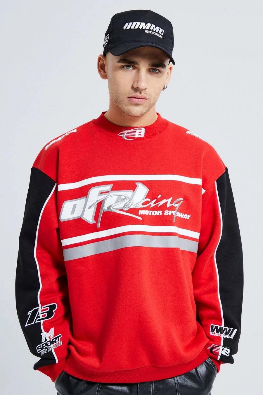 Oversized Moto Graphic Sweatshirt 1 Oversized Moto Graphic Sweatshirt