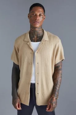 Contrast Sleeve Knitted Shirt