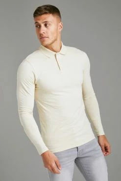 Muscle Fit Long Sleeve Polo