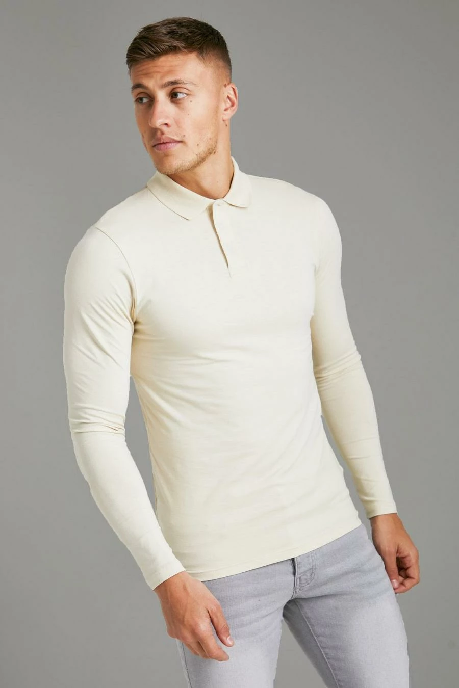 Muscle Fit Long Sleeve Polo 1 Muscle Fit Long Sleeve Polo