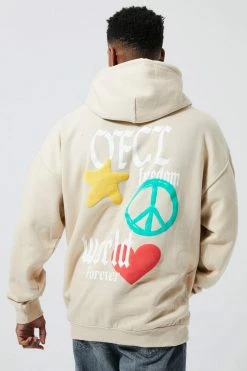 Oversized Ofcl Freedom Puff Print Hoodie