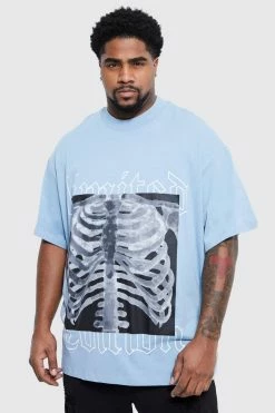 Plus Oversized Extended Neck Ribcage T-shirt