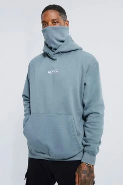 Oversized Ofcl Graphic Hoodie With Snood