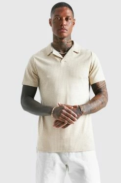 Dogtooth Jacquard Revere Polo