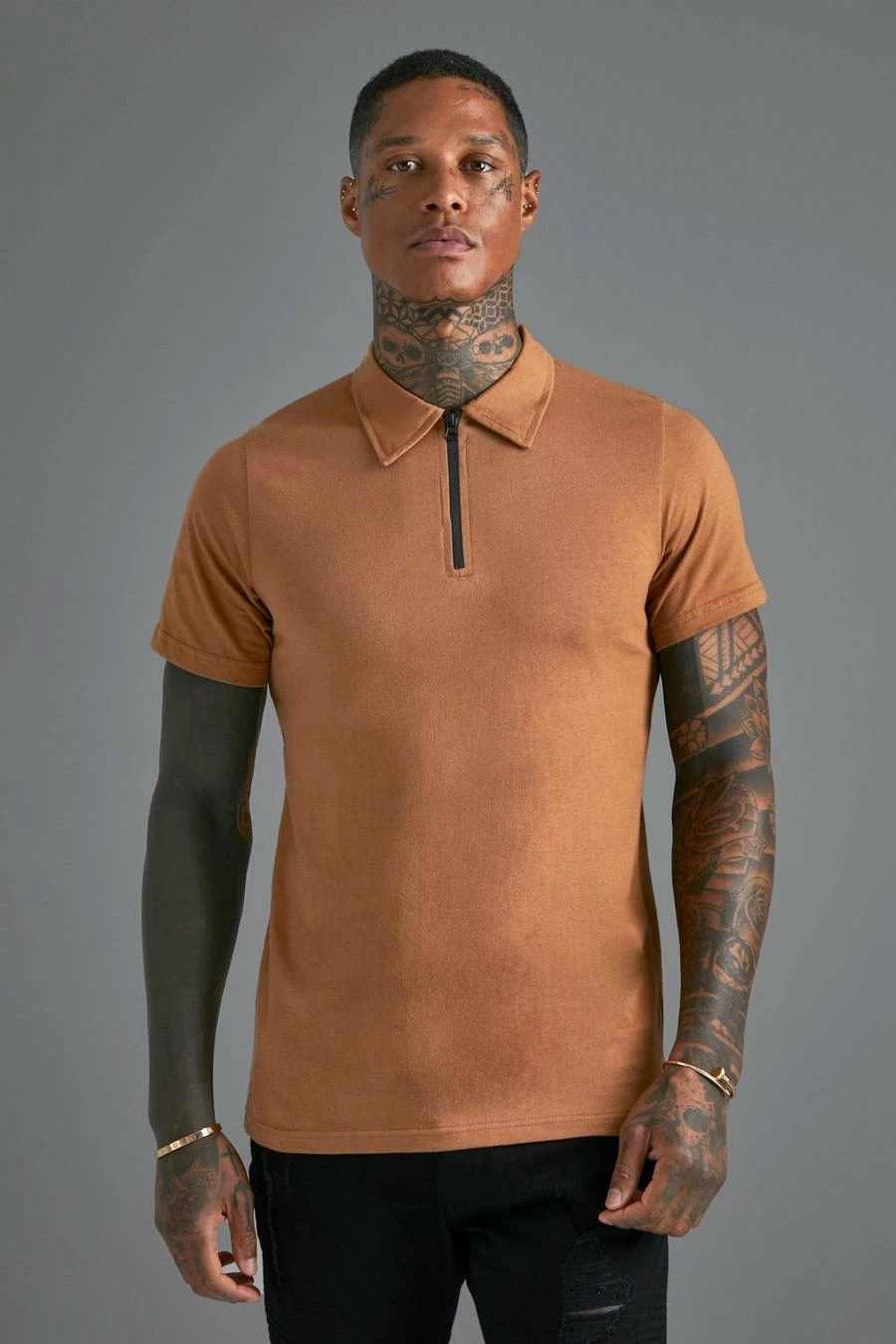 Jersey Slim Zip Polo 1 Jersey Slim Zip Polo