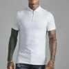Muscle Fit Short Sleeve Zip Polo